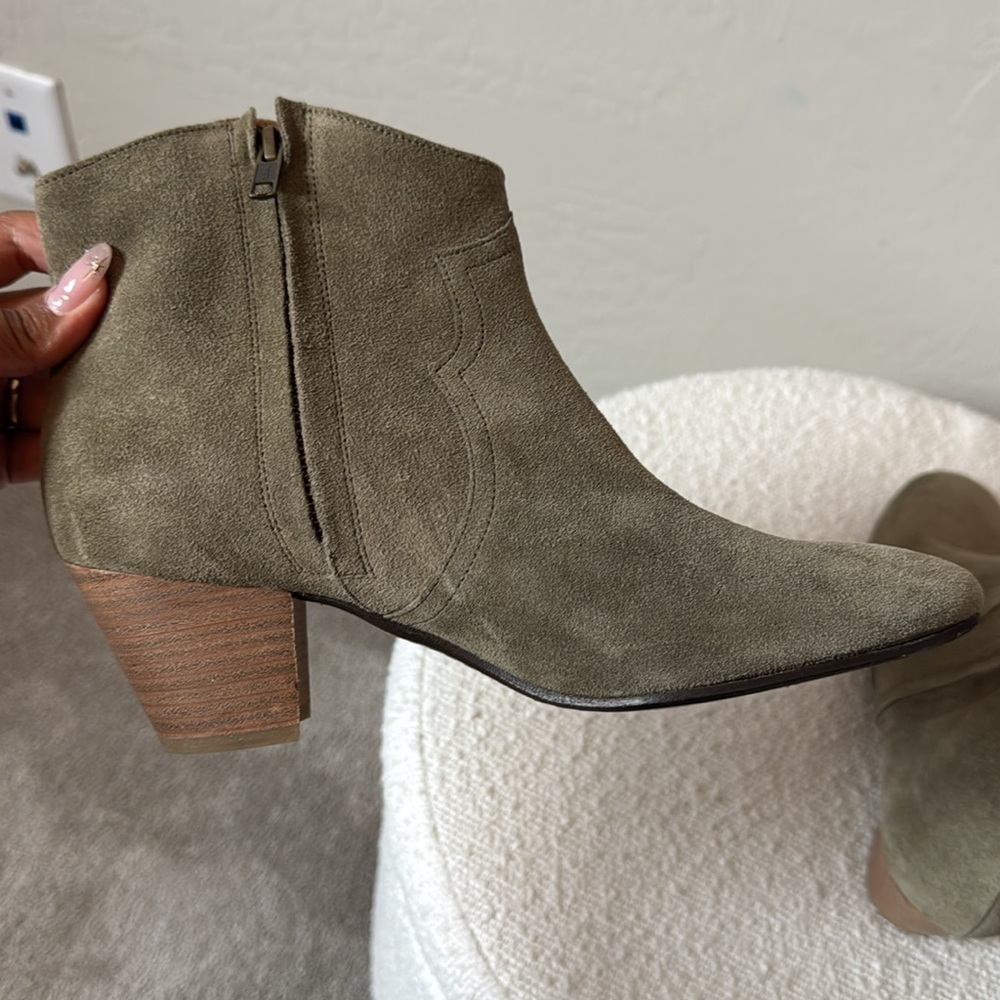 Isabel Marant Olive Suede Ankle Booties - Picture 8 of 11